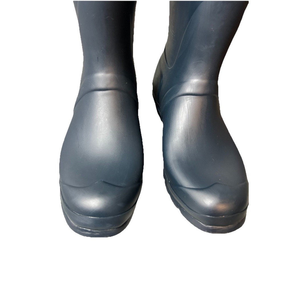 Hunter Boots Women's 9 Original Tall Rubber Waterproof Casual Rain Navy Blue - Picture 2 of 15